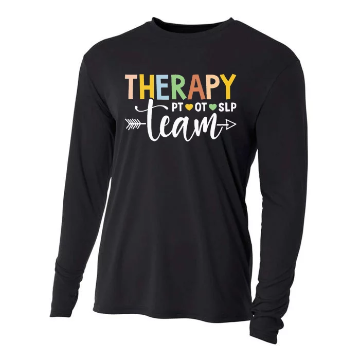 Therapy Team PT OT SLP Rehab Squad Therapist Motor Team Cooling Performance Long Sleeve Crew