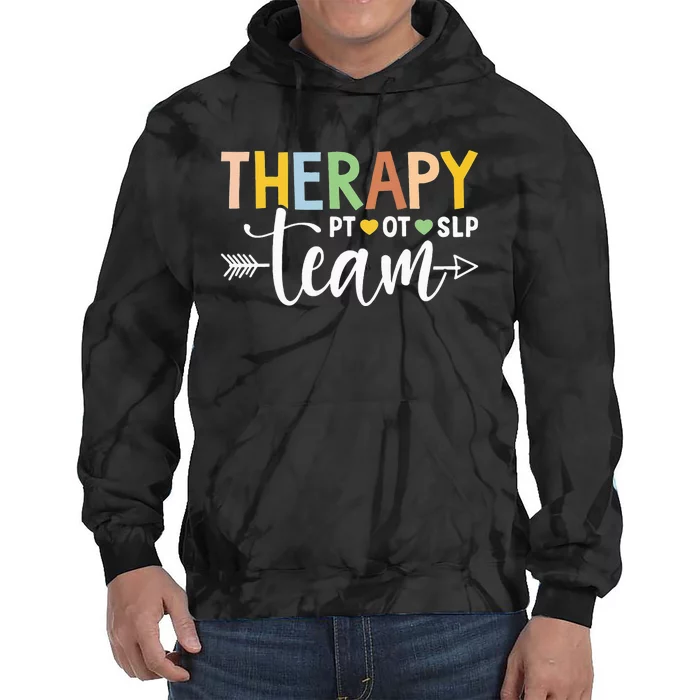 Therapy Team PT OT SLP Rehab Squad Therapist Motor Team Tie Dye Hoodie