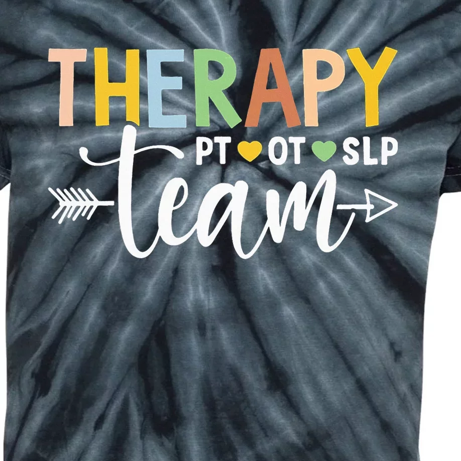 Therapy Team PT OT SLP Rehab Squad Therapist Motor Team Kids Tie-Dye T-Shirt