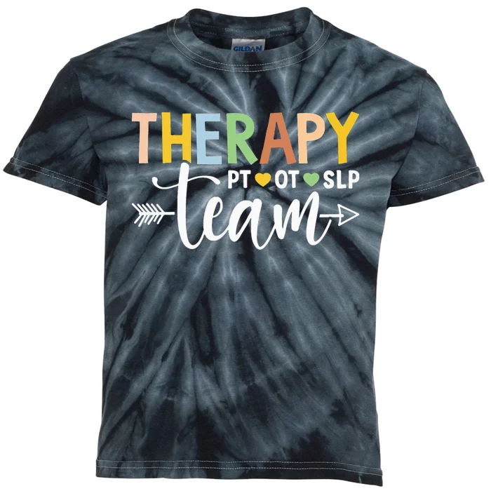 Therapy Team PT OT SLP Rehab Squad Therapist Motor Team Kids Tie-Dye T-Shirt