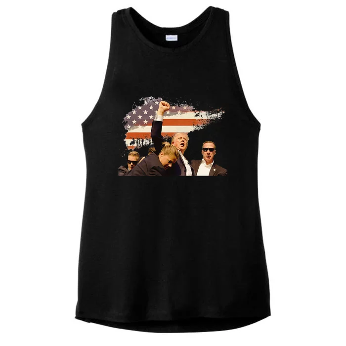 Trump Trending Political Pennsylvania Trump Ladies Tri-Blend Wicking Tank