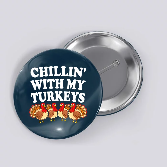 Turkeys Thanksgiving Pilgrim Holiday | & Womens Button