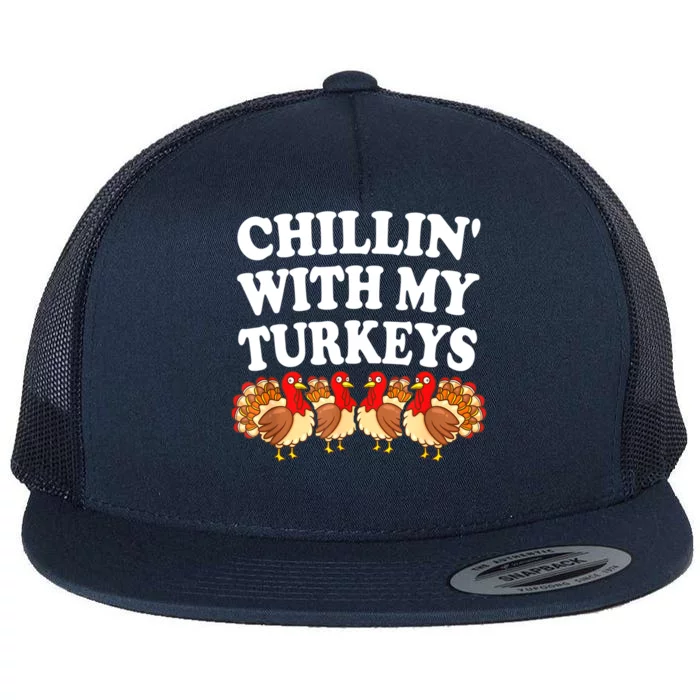 Turkeys Thanksgiving Pilgrim Holiday | & Womens Flat Bill Trucker Hat