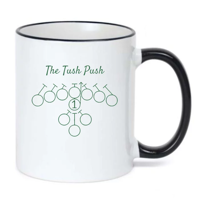 The Tush Push Eagles Black Color Changing Mug