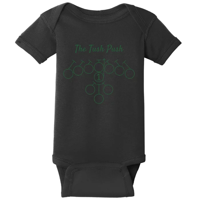 The Tush Push Eagles Baby Bodysuit