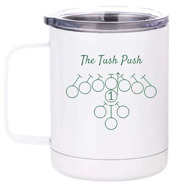 The Tush Push Eagles Front & Back 12oz Stainless Steel Tumbler Cup