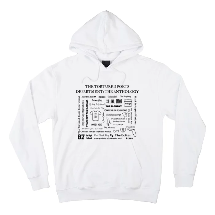 The Tortured Poets Ttpd Tracklist Hoodie