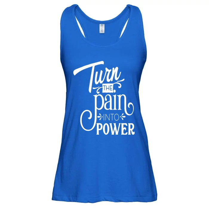 Turn The Pain Into Power Ladies Essential Flowy Tank