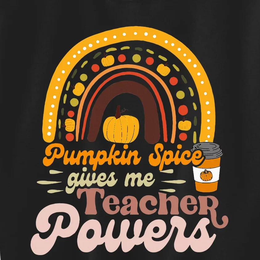 Thanksgiving Teacher Power Pumpkin Spice Kids Sweatshirt