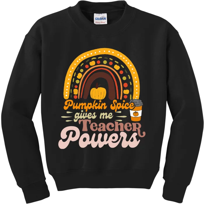 Thanksgiving Teacher Power Pumpkin Spice Kids Sweatshirt