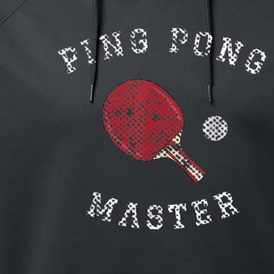 Table Tennis Ping Pong Master Funny Quote Graphic Print Performance Fleece Hoodie