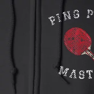 Table Tennis Ping Pong Master Funny Quote Graphic Print Full Zip Hoodie