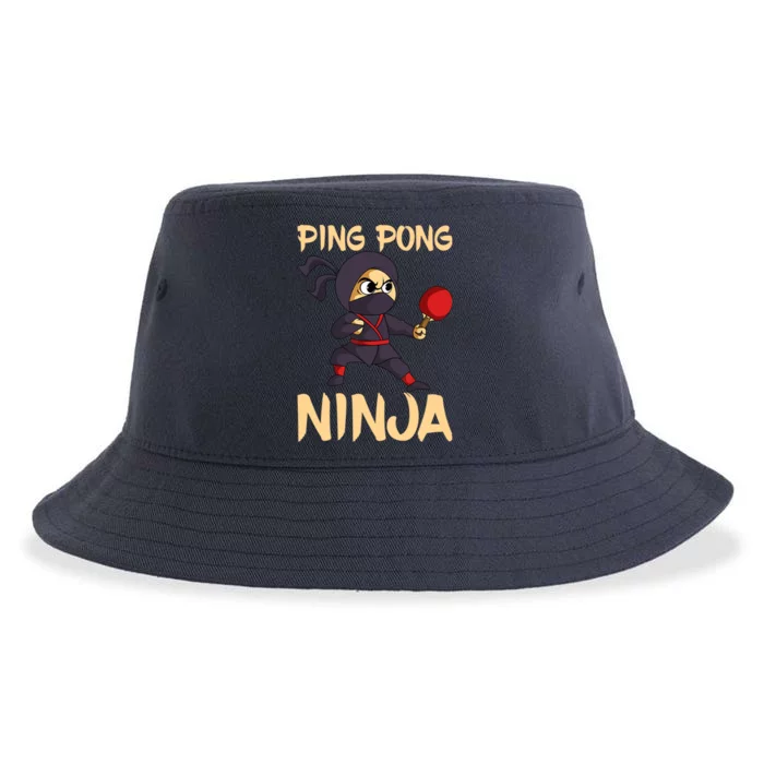 Table Tennis Ping Pong Ninja Lover Sustainable Bucket Hat