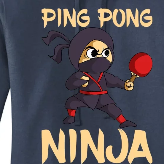 Table Tennis Ping Pong Ninja Lover Women's Pullover Hoodie