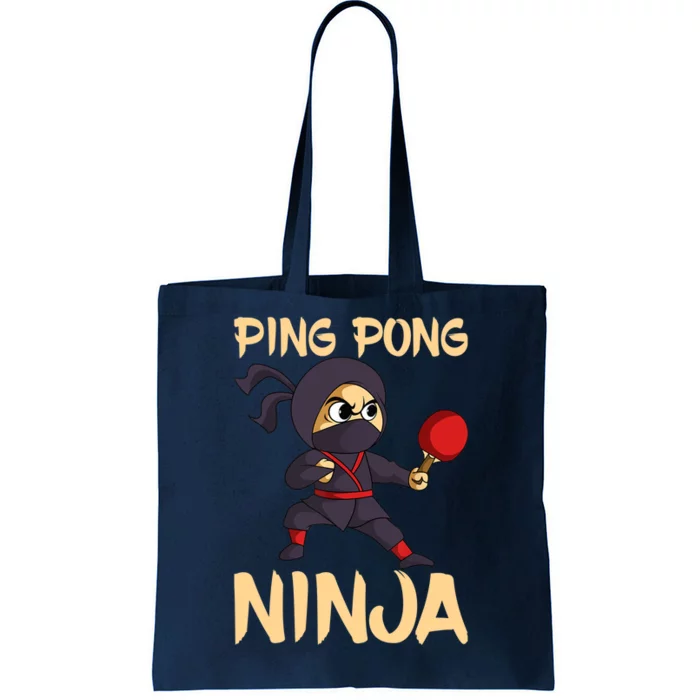 Table Tennis Ping Pong Ninja Lover Tote Bag