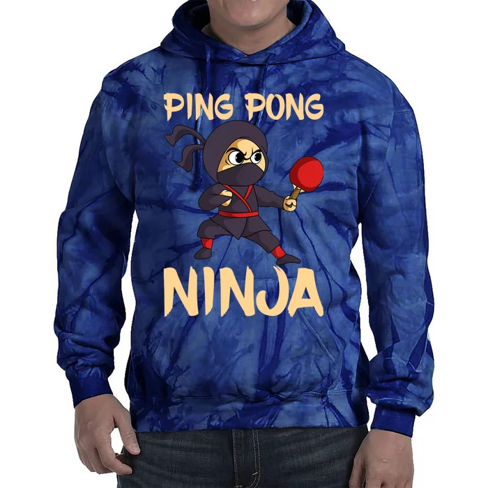 Table Tennis Ping Pong Ninja Lover Tie Dye Hoodie