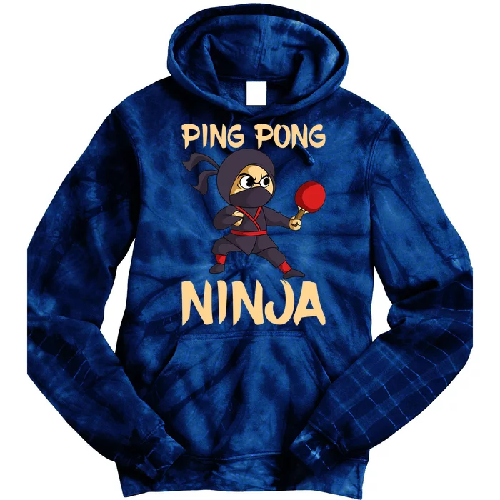 Table Tennis Ping Pong Ninja Lover Tie Dye Hoodie