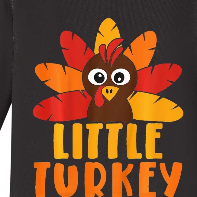 Thanksgiving Turkey Print Family Ensemble Baby Long Sleeve Bodysuit