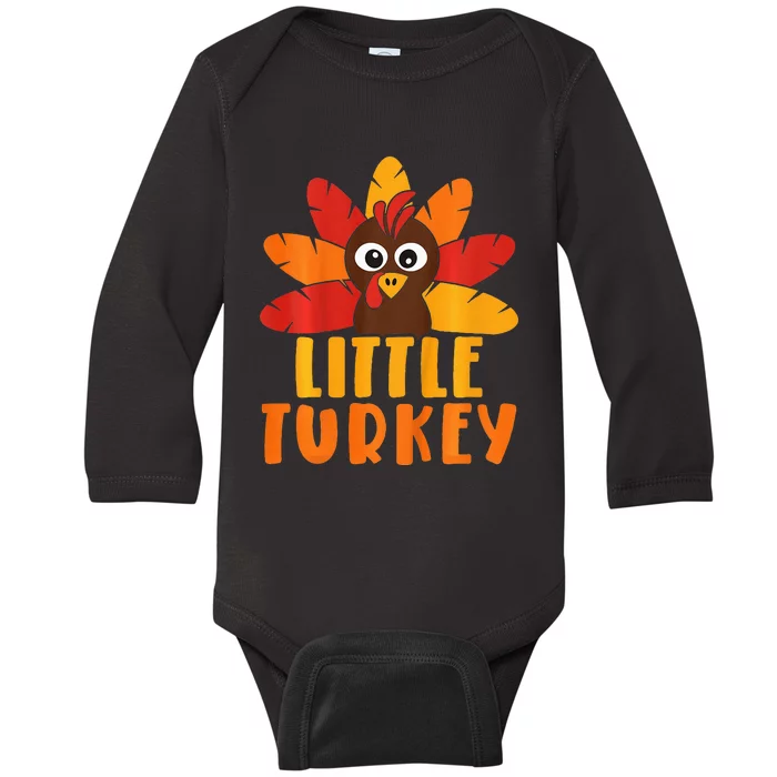 Thanksgiving Turkey Print Family Ensemble Baby Long Sleeve Bodysuit