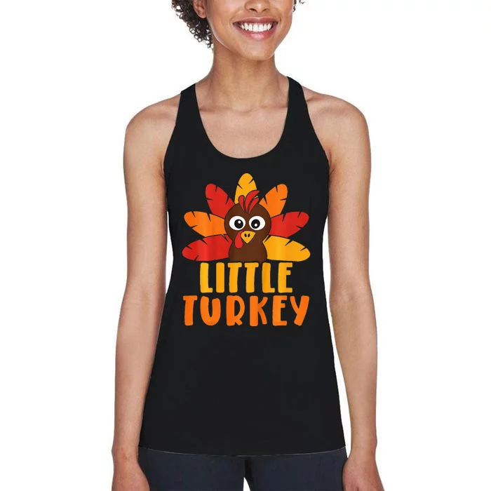 Thanksgiving Turkey Print Family Ensemble Women's Racerback Tank