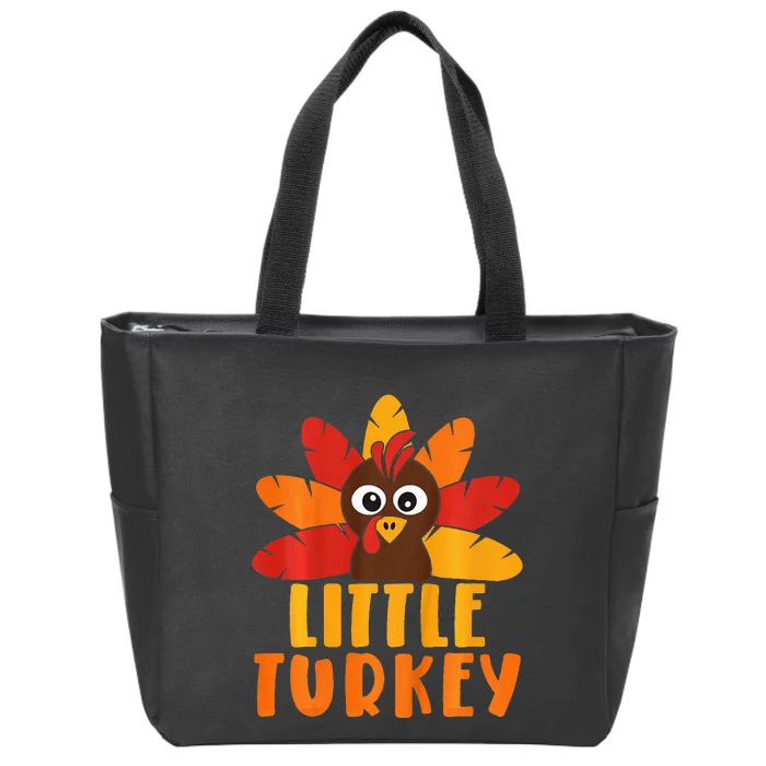 Thanksgiving Turkey Print Family Ensemble Zip Tote Bag