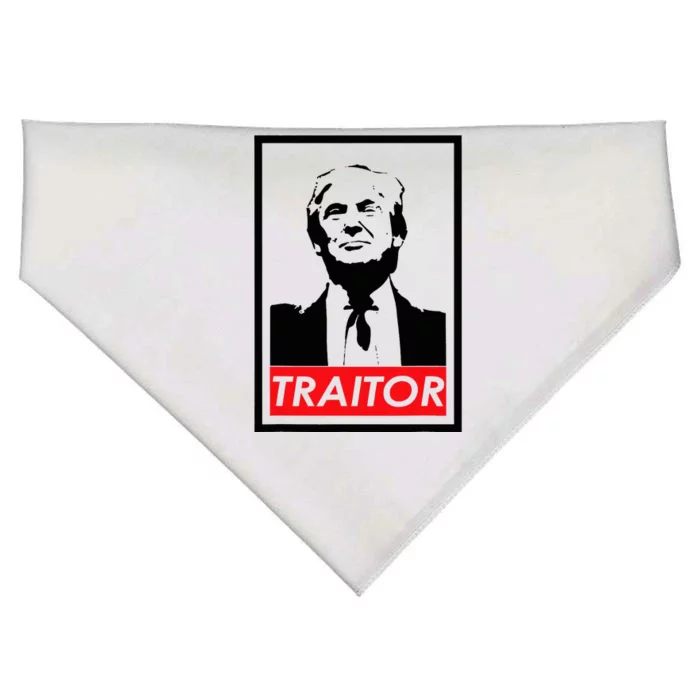 Trump Traitor Presidential Treason Political Anti Trump USA-Made Doggie Bandana