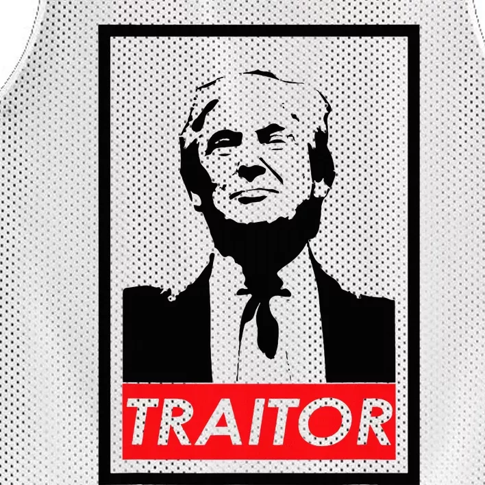 Trump Traitor Presidential Treason Political Anti Trump Mesh Reversible Basketball Jersey Tank