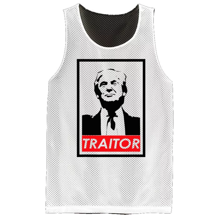 Trump Traitor Presidential Treason Political Anti Trump Mesh Reversible Basketball Jersey Tank