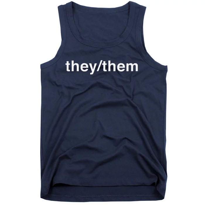 They Them Pronoun Lgbt Queer Transg Tank Top