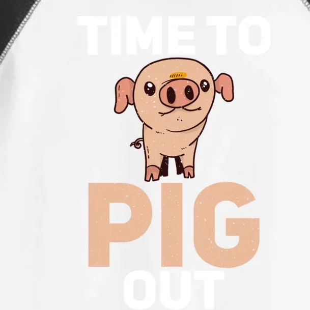 Time To Pig Out Pig Owner Pig Farmer Gift Toddler Fine Jersey T-Shirt