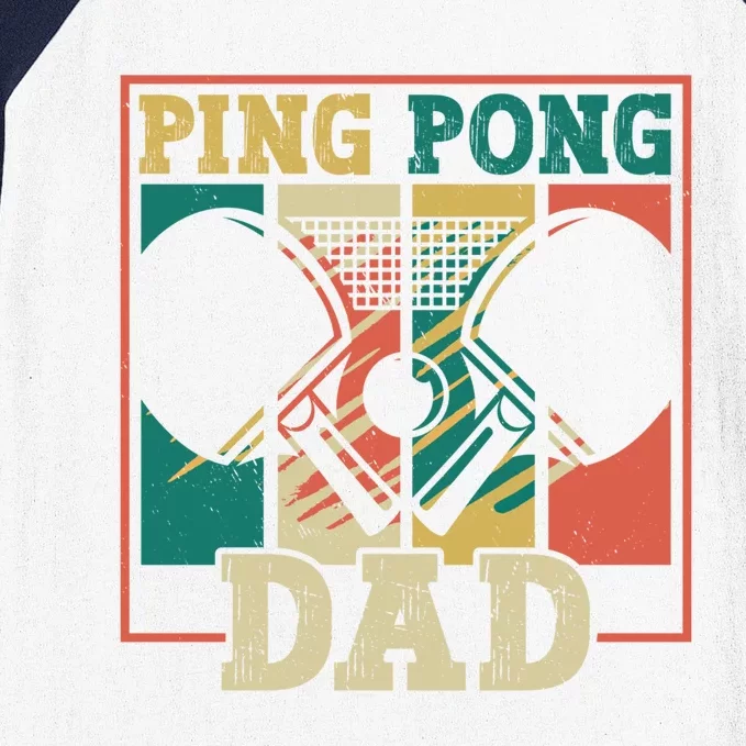 Table Tennis Player Father Ping Pong Dad Funny Table Tennis Great Gift Baseball Sleeve Shirt