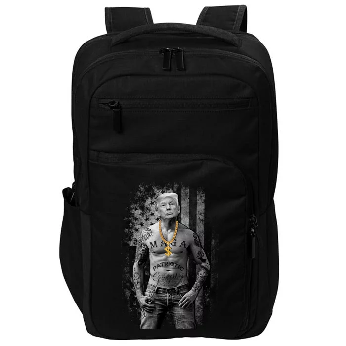 Trump Tattoo Patriotic Gangster Anti Liberal Pro Trump Republican Gifts Impact Tech Backpack