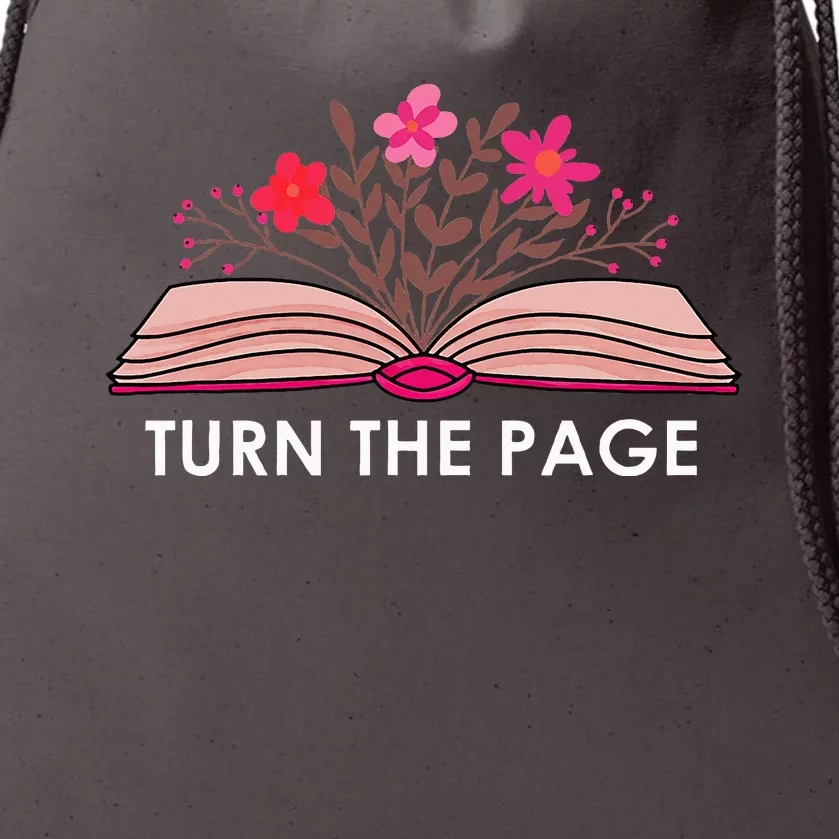 Turn The Page ShirtTeacher Floral Book TTurn The Page Drawstring Bag