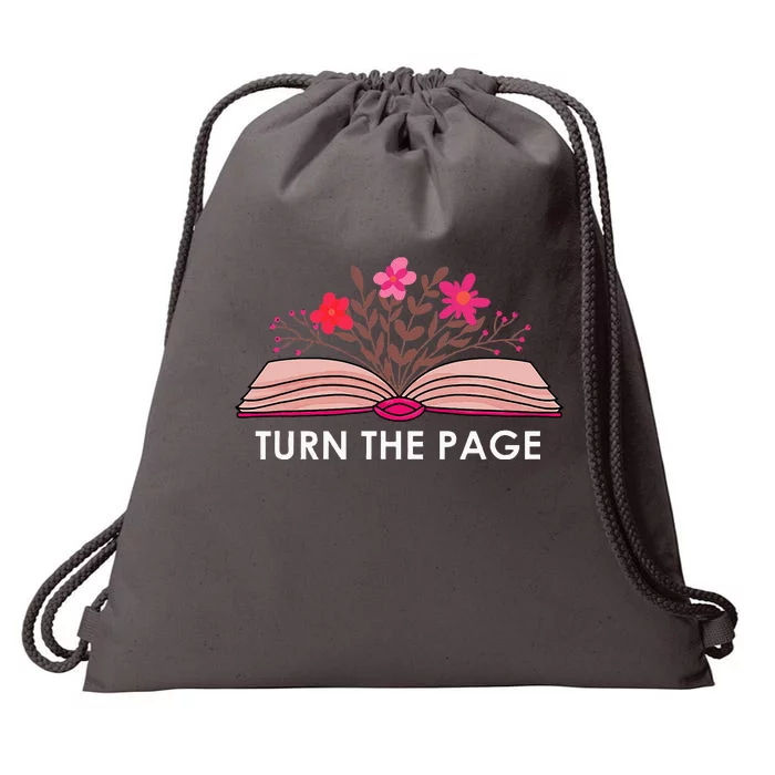 Turn The Page ShirtTeacher Floral Book TTurn The Page Drawstring Bag