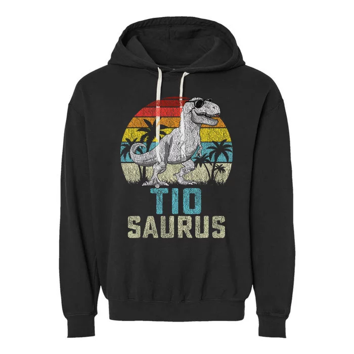 Tiosaurus T Rex Dinosaur Tio Saurus FatherS Family Tiosaurus T Rex Dinos Garment-Dyed Fleece Hoodie