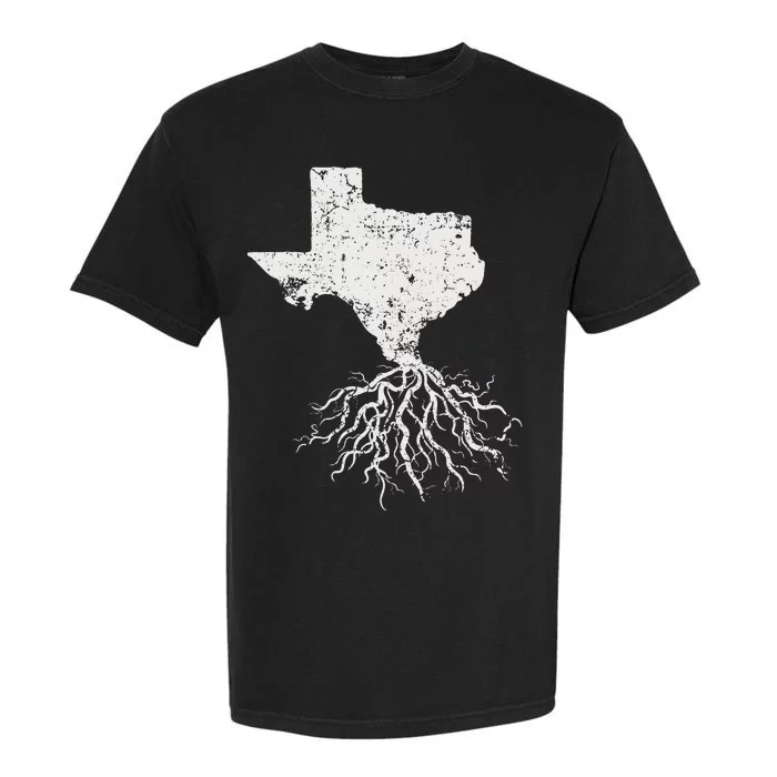 Texas Texan Roots Distressed Patriotic Tx Gift Patriot Garment-Dyed Heavyweight T-Shirt