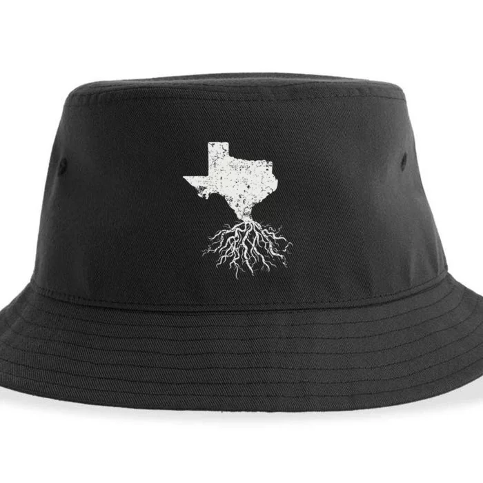 Texas Texan Roots Distressed Patriotic Tx Gift Patriot Sustainable Bucket Hat