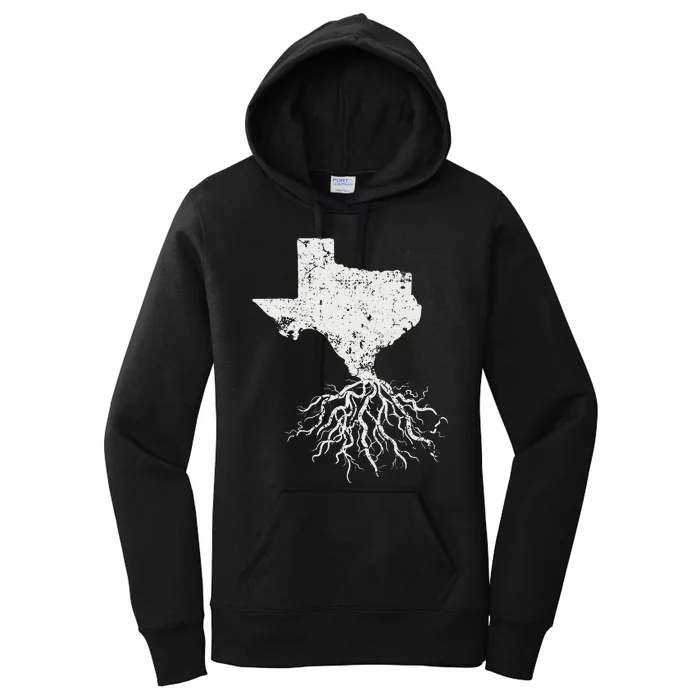 Texas Texan Roots Distressed Patriotic Tx Gift Patriot Women's Pullover Hoodie