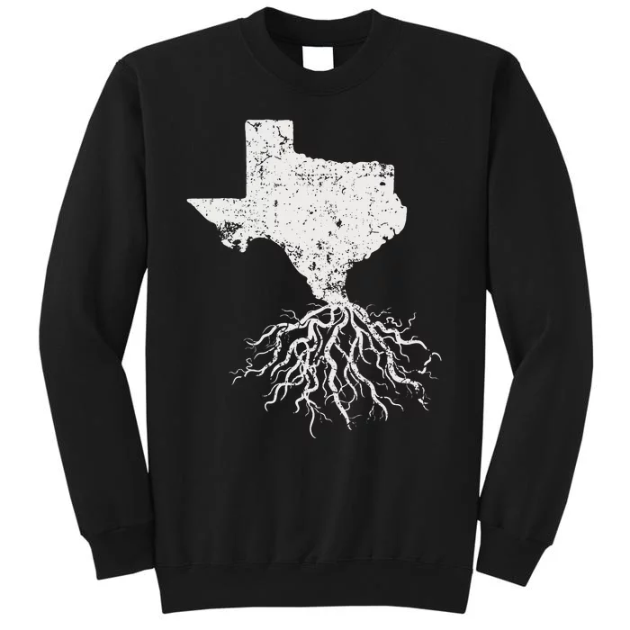 Texas Texan Roots Distressed Patriotic Tx Gift Patriot Tall Sweatshirt