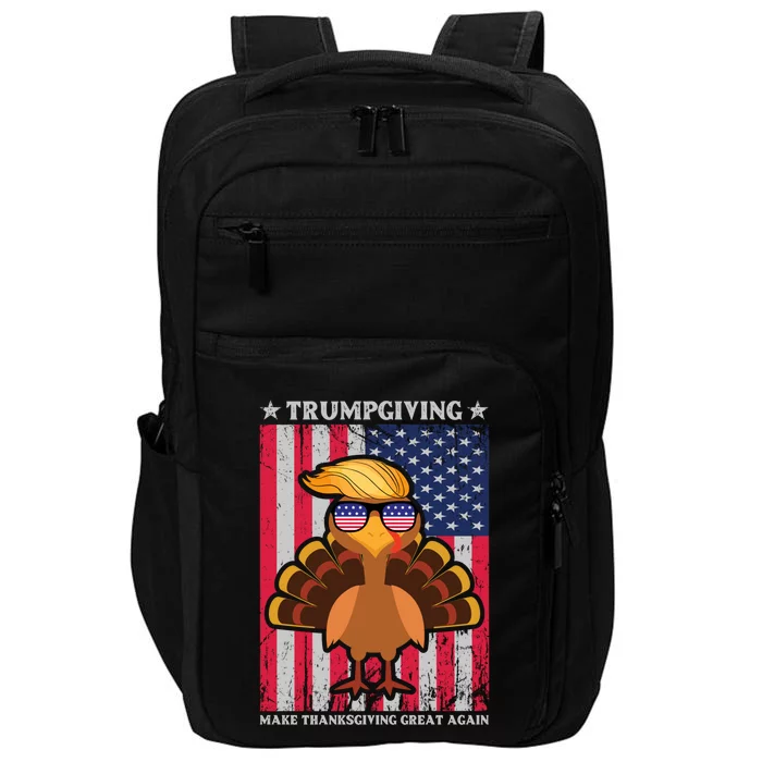 Turkey Trumpkiving Retro Flag Make Thanksgiving Great Again Gift Impact Tech Backpack