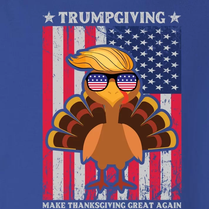 Turkey Trumpkiving Retro Flag Make Thanksgiving Great Again Gift Toddler Long Sleeve Shirt