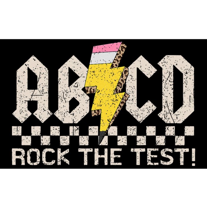 Teacher Testing Retro Abcd Rock The Test Day Funny School Bumper Sticker