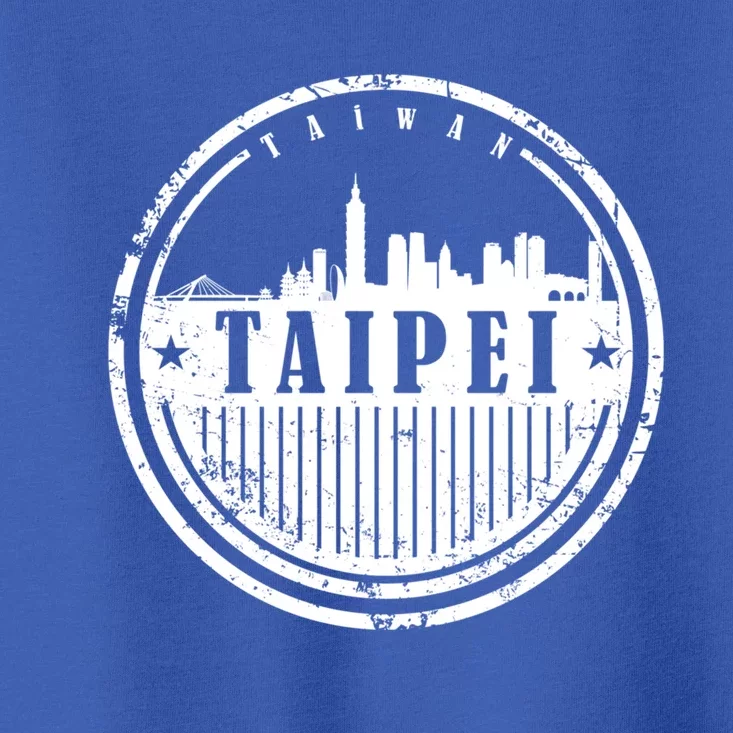 Taipei Taiwan Retro Grunge City Skyline Graphic Gift Toddler T-Shirt