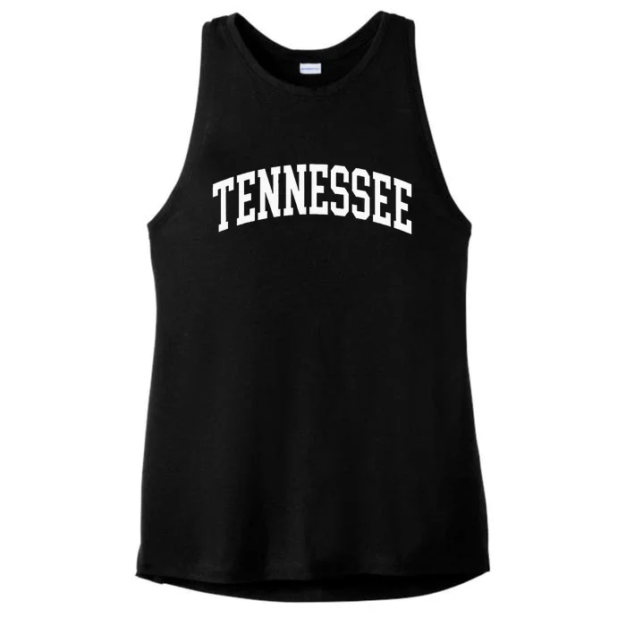 Tennessee Tn Retro Throwback Ladies Tri-Blend Wicking Tank