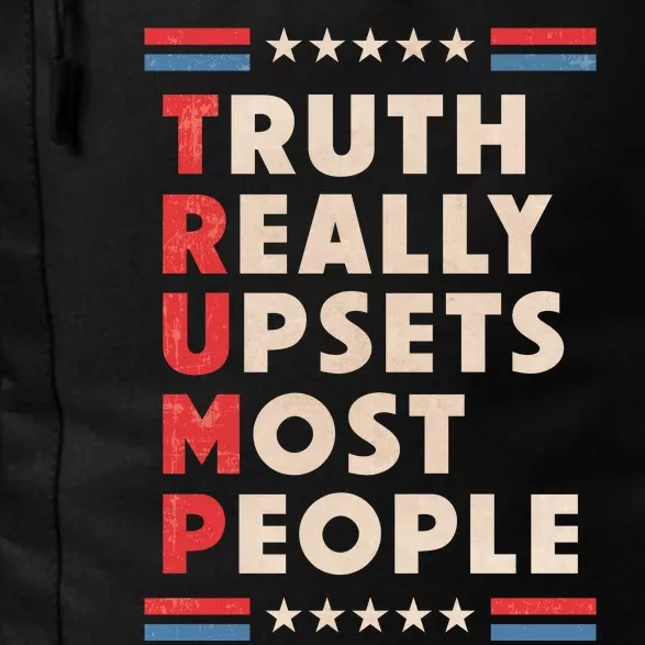 Trump Truth Really Upsets Most People Trump 2024 USA Flag Daily Commute Backpack