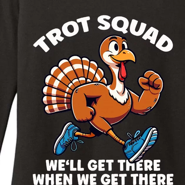 Thanksgiving Turkey Running Outfit Gear Costume Turkey Trot Womens CVC Long Sleeve Shirt