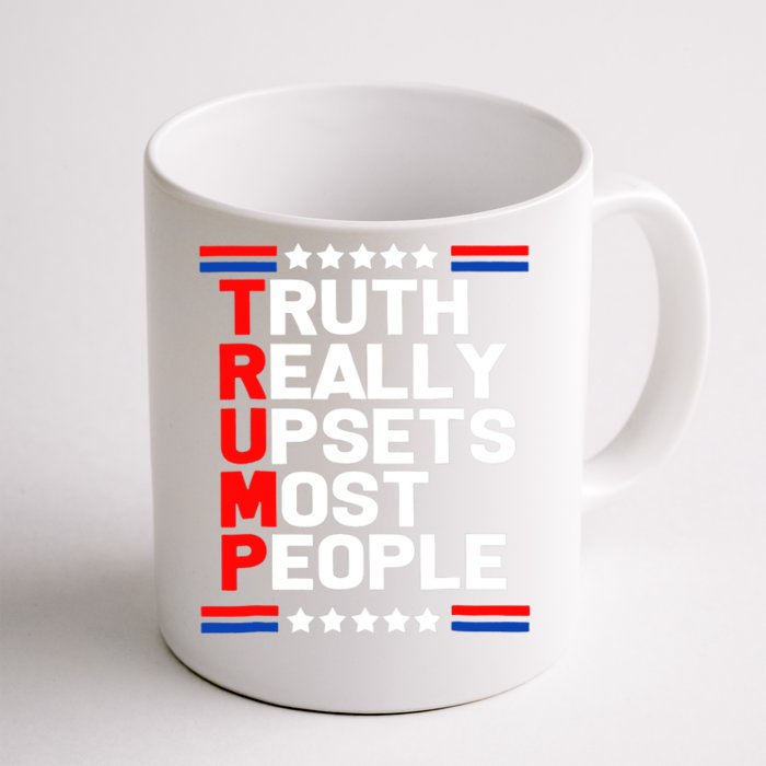 Trump Truth Really Upset Most People Trump 2024 America Flag Front & Back Coffee Mug