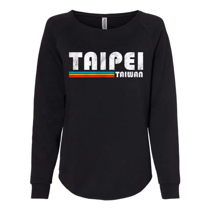 Taipei Taiwan Retro Vintage Travel Vacation Gift Womens California Wash Sweatshirt