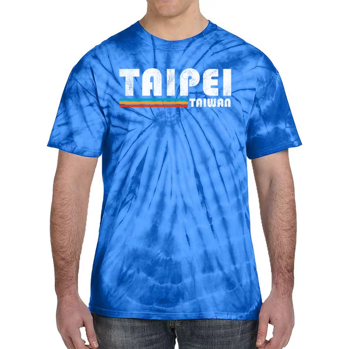 Taipei Taiwan Retro Vintage Travel Vacation Gift Tie-Dye T-Shirt