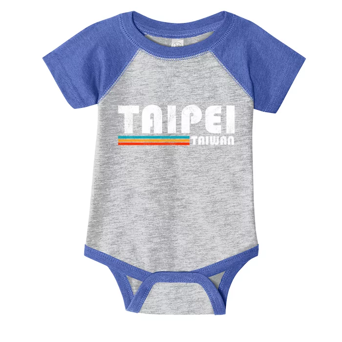 Taipei Taiwan Retro Vintage Travel Vacation Gift Infant Baby Jersey Bodysuit